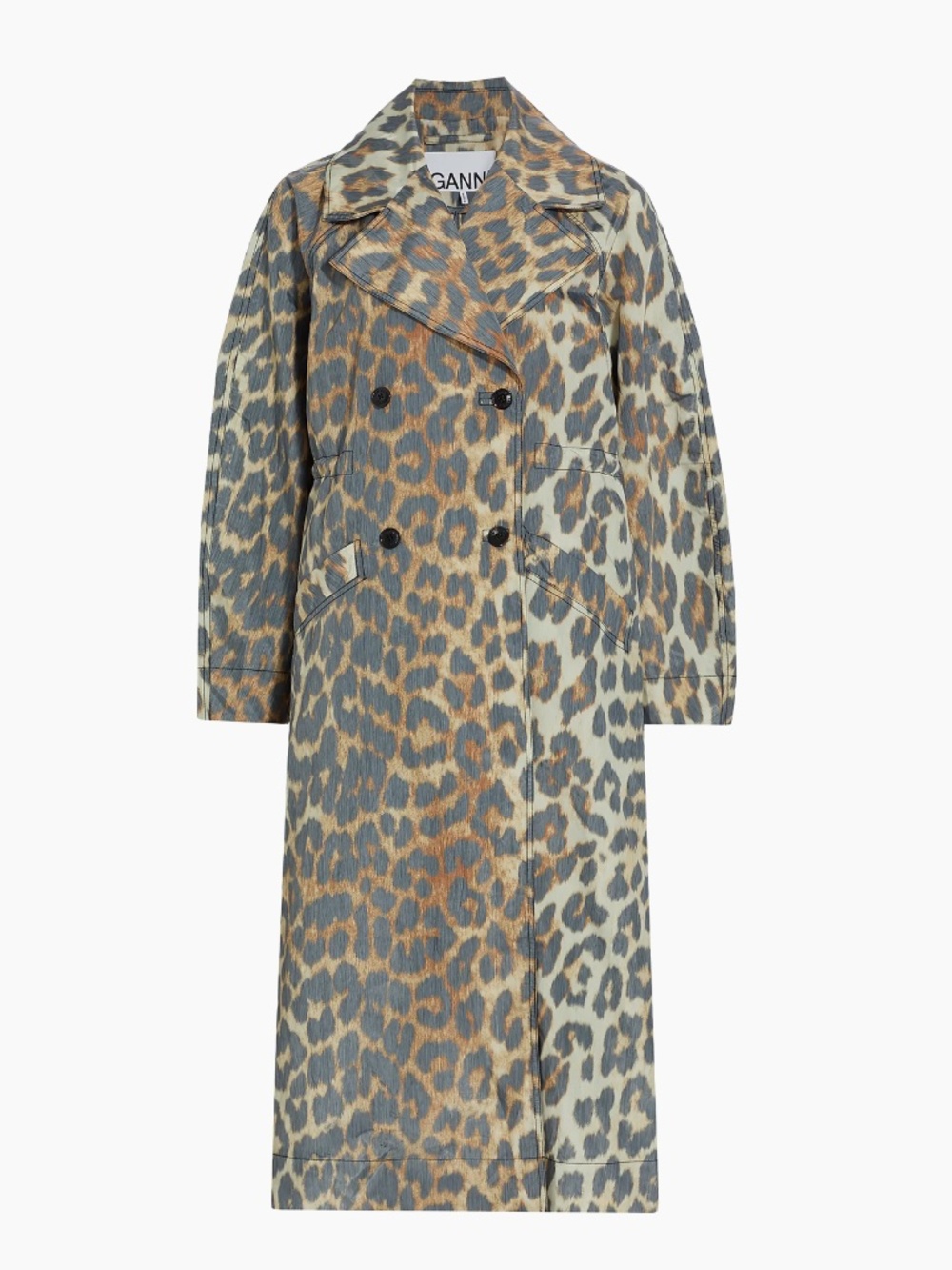 Ganni Leopard Shell Coat - Picture 2 of 6